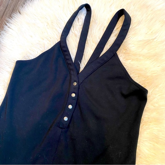 Urban Outfitters Out From Under Plunge Front Button Bodysuit Black Medium - Picture 4 of 14
